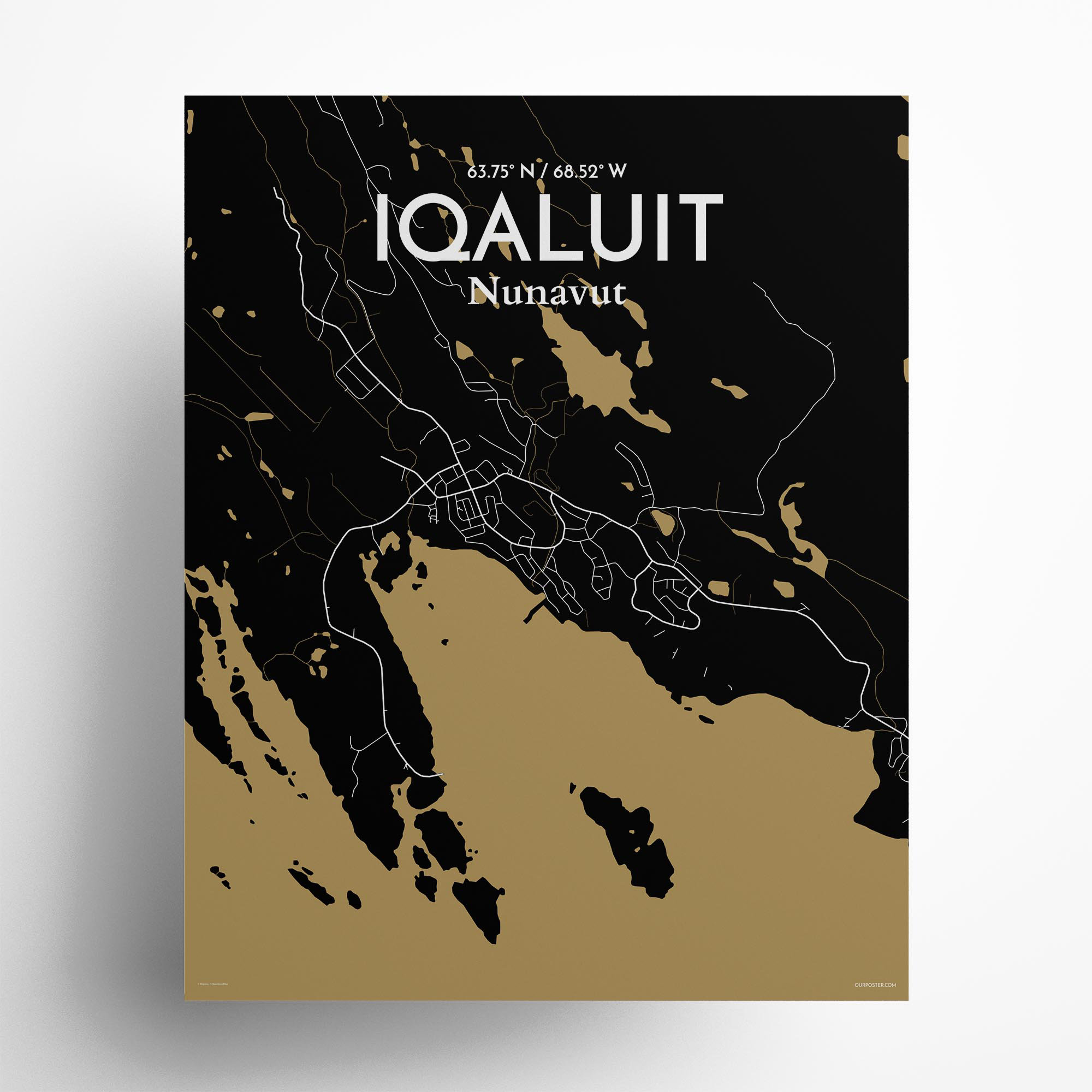 17 Stories Iqaluit City Map Graphic Art | Wayfair